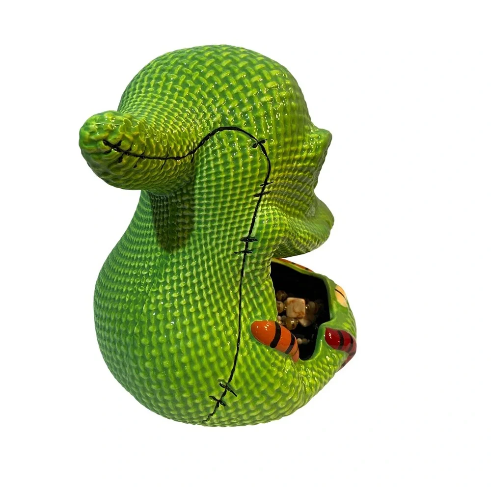 Disney Nightmare Before Christmas Oogie Boogie Ceramic Candy Dish Green 11 Inch‎